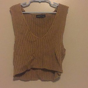 SHEIN Ribbed Knit Crop Sweater Vest